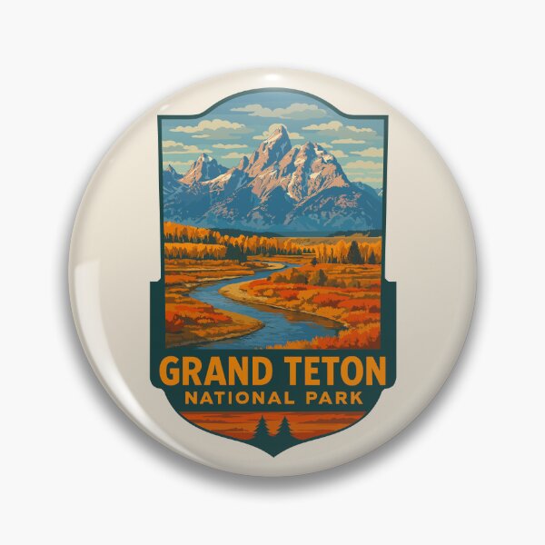 Item preview, Grand Teton National Park Retro Sticker designed and sold by Gideon Emmerich.