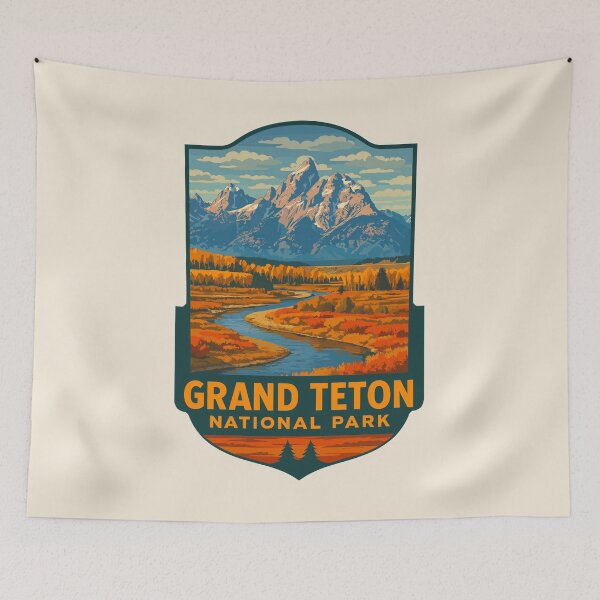 Item preview, Grand Teton National Park Retro Sticker designed and sold by Gideon Emmerich.