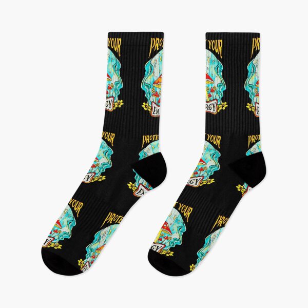 Item preview, Protect Your Energy Trippy Mushroom Retro Aesthetic designed and sold by creativerooney.