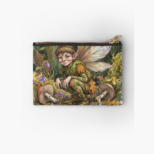 Item preview, Pixie Mischief creature of folklore watercolor artwork illustration designed and sold by Vintage Designs +.