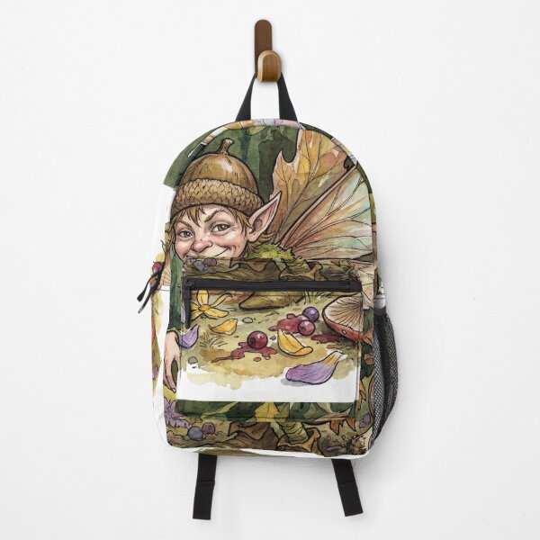 Item preview, Pixie Mischief creature of folklore watercolor artwork illustration designed and sold by Vintage Designs +.