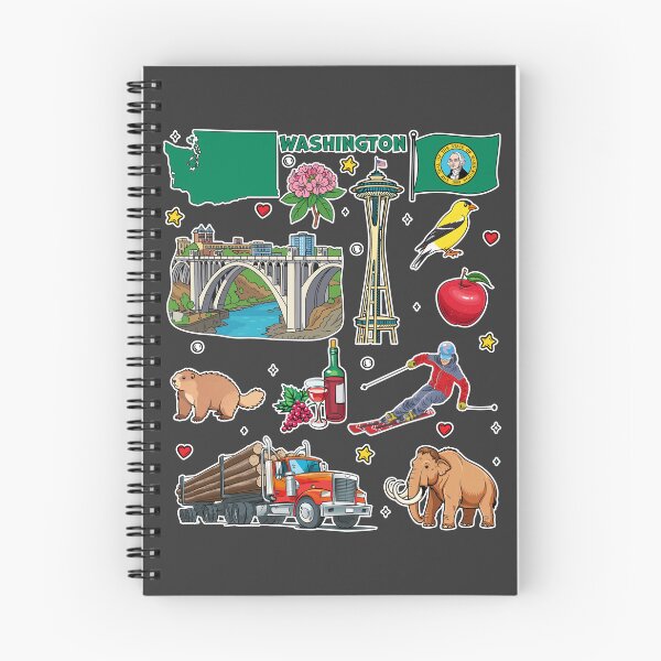 Item preview, I Love Washington State Mega Sticker Pack | Iconic Pacific Northwest Collection designed and sold by mashmosh.