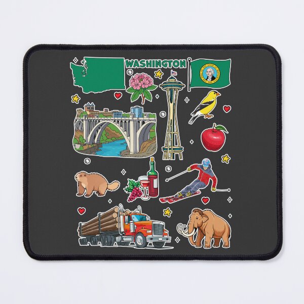 Item preview, I Love Washington State Mega Sticker Pack | Iconic Pacific Northwest Collection designed and sold by mashmosh.