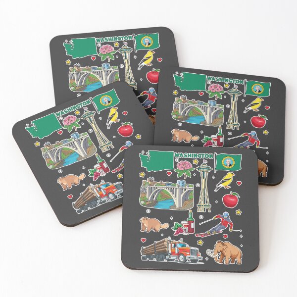 Item preview, I Love Washington State Mega Sticker Pack | Iconic Pacific Northwest Collection designed and sold by mashmosh.