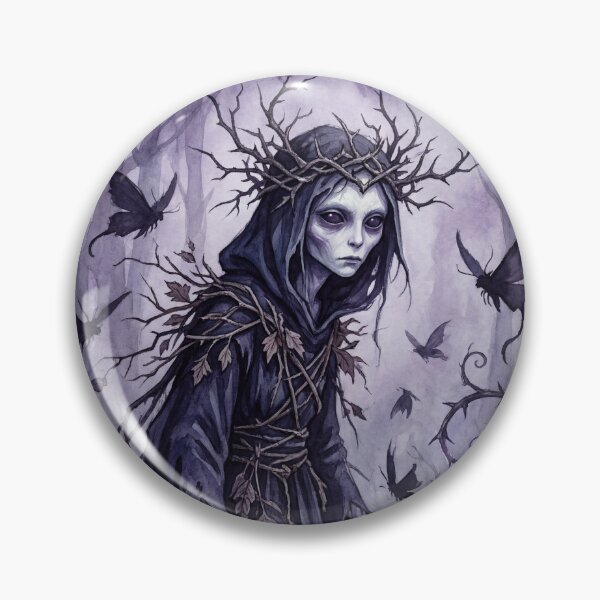 Item preview, Unseelie Thorn Queen creature of folklore watercolor artwork illustration designed and sold by Vintage Designs +.