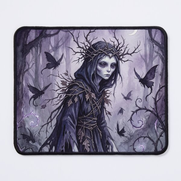 Item preview, Unseelie Thorn Queen creature of folklore watercolor artwork illustration designed and sold by Vintage Designs +.