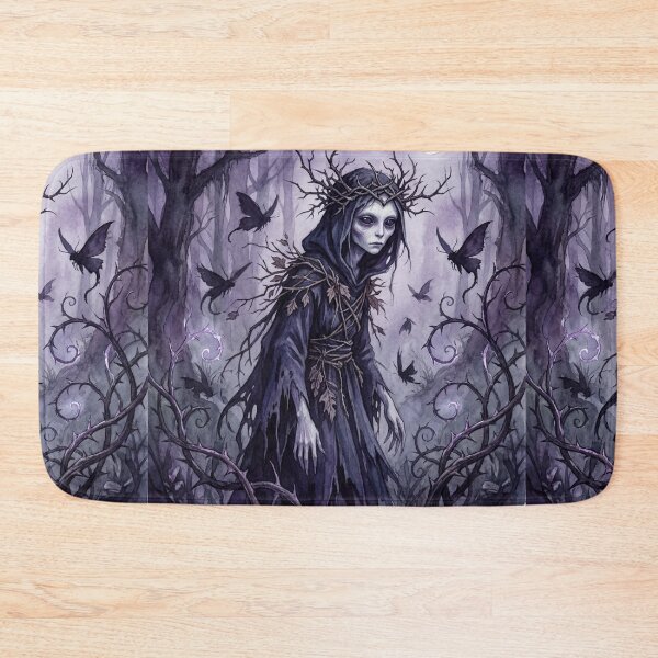 Item preview, Unseelie Thorn Queen creature of folklore watercolor artwork illustration designed and sold by Vintage Designs +.