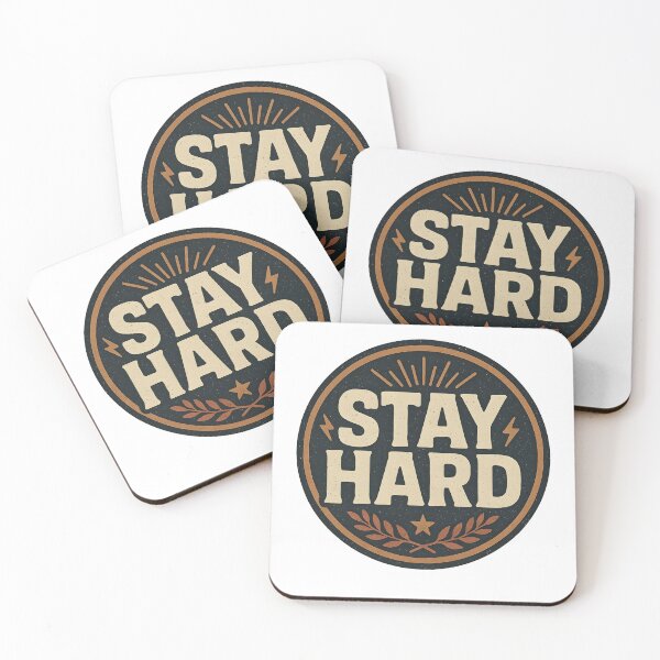Item preview, Vintage Stay Hard – Retro Motivation Logo designed and sold by Dax Studio.