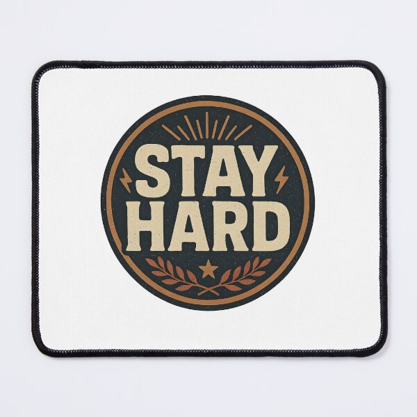 Item preview, Vintage Stay Hard – Retro Motivation Logo designed and sold by Dax Studio.