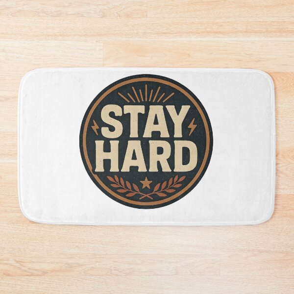 Item preview, Vintage Stay Hard – Retro Motivation Logo designed and sold by Dax Studio.