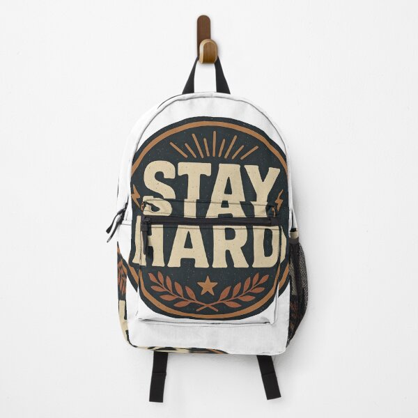 Item preview, Vintage Stay Hard – Retro Motivation Logo designed and sold by Dax Studio.