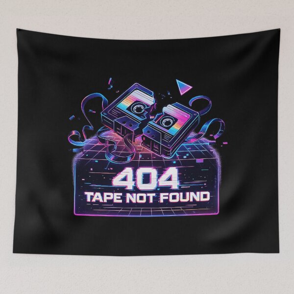 Item preview, 404 Tape Not Found – Glitched Cassette Error designed and sold by AddictiveDesign.