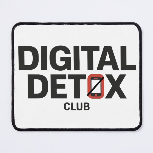 Item preview, Minimalist Digital detox club design to promote designed and sold by Dyke Art.