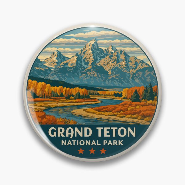 Item preview, Grand Teton National Park Retro Sticker designed and sold by Gideon Emmerich.
