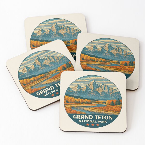 Item preview, Grand Teton National Park Retro Sticker designed and sold by Gideon Emmerich.