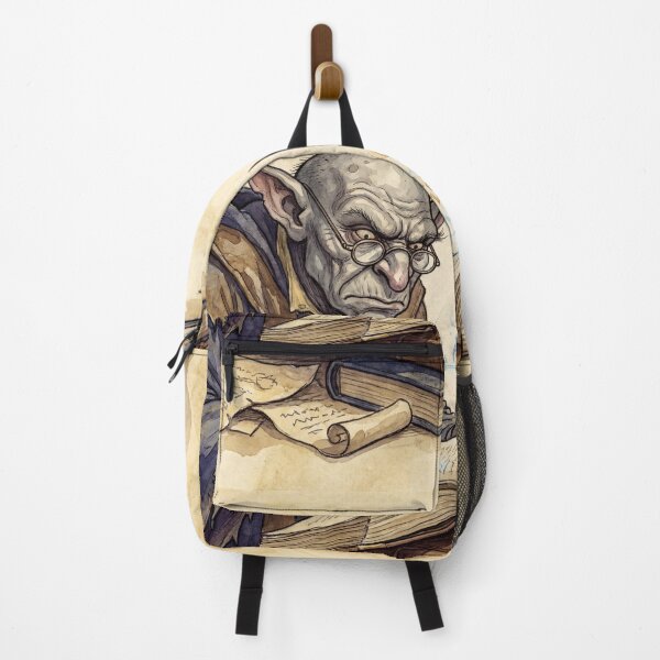 Item preview, Hobgoblin Scholar creature of folklore watercolor artwork illustration designed and sold by Vintage Designs +.
