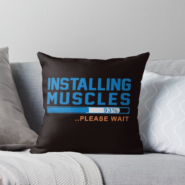 Item preview, Funny Workout, Humorous Gym, Funny Fitness, Installing Muscles, Lift Weight, Exercise Quote designed and sold by DesignDenDo ⭐⭐⭐⭐⭐.