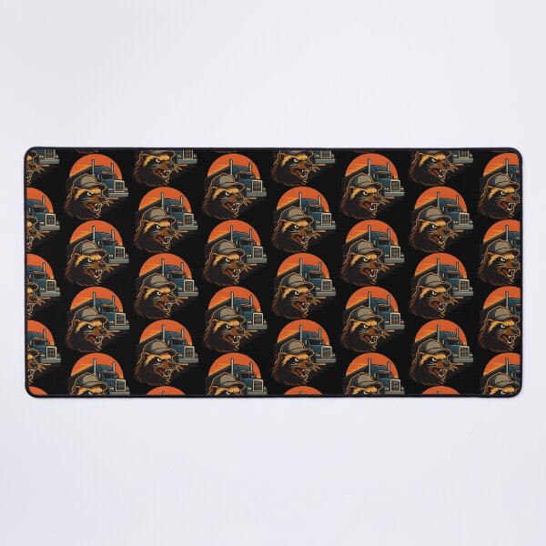 Item preview, A brave honey badger truck driver, a work of art about wildlife on the road designed and sold by Ach&Koor.