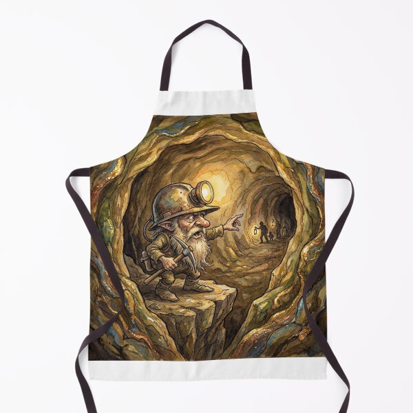 Item preview, Tommy Knocker Warning Miner Spirit creature of folklore watercolor artwork illustration designed and sold by Vintage Designs +.