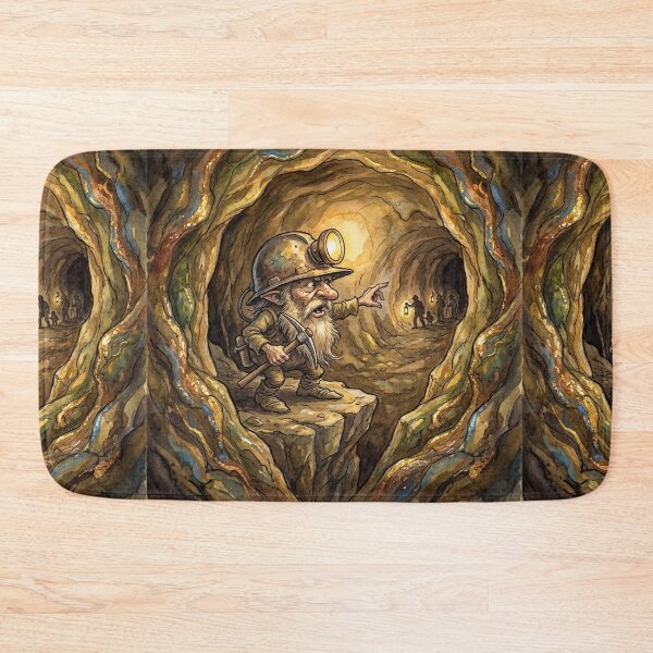 Item preview, Tommy Knocker Warning Miner Spirit creature of folklore watercolor artwork illustration designed and sold by Vintage Designs +.