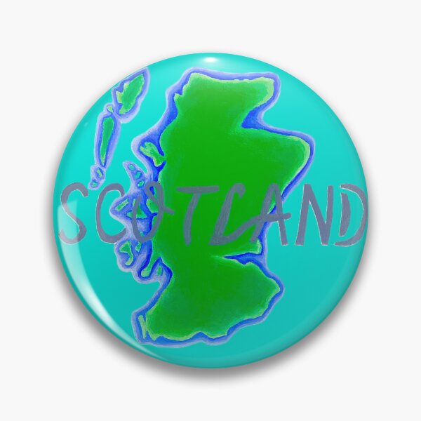 Item preview, Map of Scotland teal background authentic Scottish design unique gift designed and sold by Arniesart85.