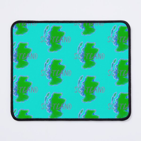Item preview, Map of Scotland teal background authentic Scottish design unique gift designed and sold by Arniesart85.