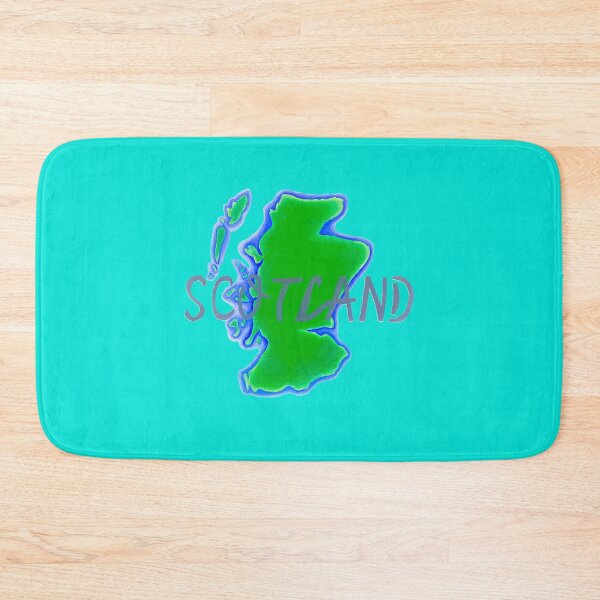Item preview, Map of Scotland teal background authentic Scottish design unique gift designed and sold by Arniesart85.