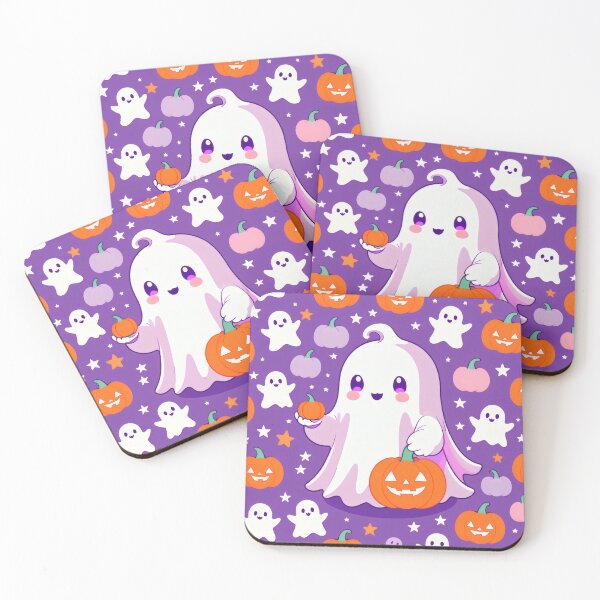 Item preview, Cute Halloween Ghost Pattern | Kawaii Spooky Wall Art designed and sold by Visualynx.