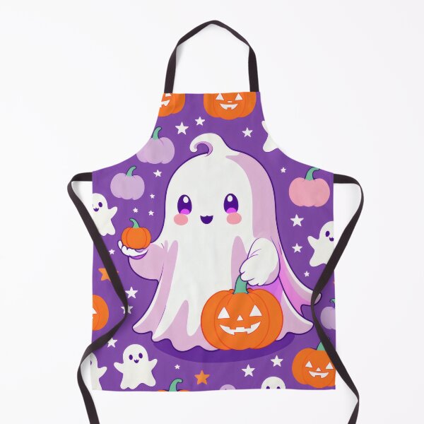 Item preview, Cute Halloween Ghost Pattern | Kawaii Spooky Wall Art designed and sold by Visualynx.