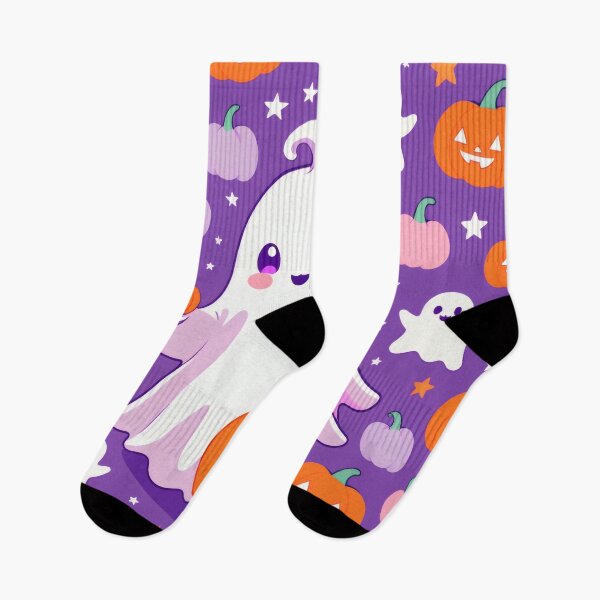 Item preview, Cute Halloween Ghost Pattern | Kawaii Spooky Wall Art designed and sold by Visualynx.