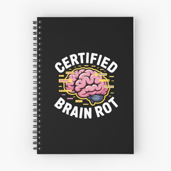 Item preview, Certified Brain Rot Glitch Design with Stylized Brain and Digital Overload Aesthetic designed and sold by SplashTastic.