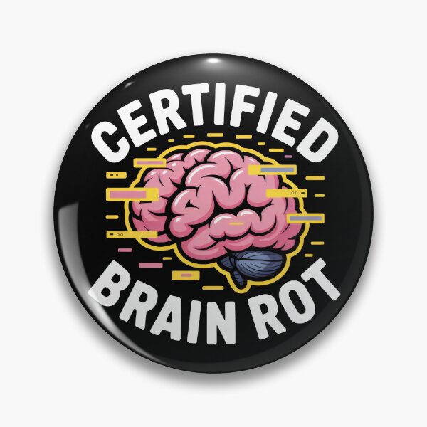 Artikelvorschau, Zertifiziertes Brain-Rot-Glitch-Design mit stilisierter Gehirn- und Digital-Overload-Ästhetik entworfen und verkauft von SplashTastic.
