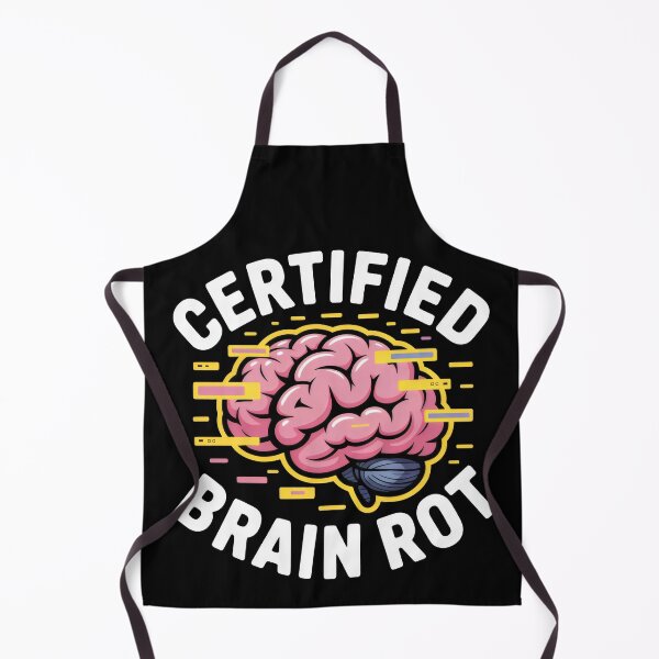 Item preview, Certified Brain Rot Glitch Design with Stylized Brain and Digital Overload Aesthetic designed and sold by SplashTastic.