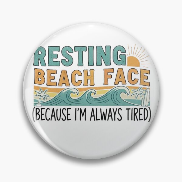 Item preview, Resting beach face designed and sold by FitEnvy.