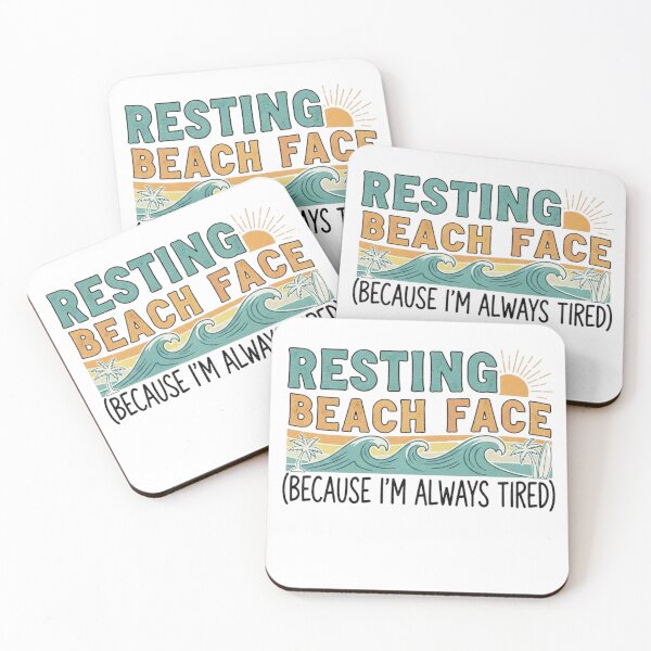 Item preview, Resting beach face designed and sold by FitEnvy.