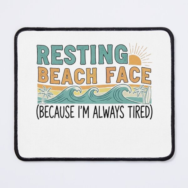 Item preview, Resting beach face designed and sold by FitEnvy.