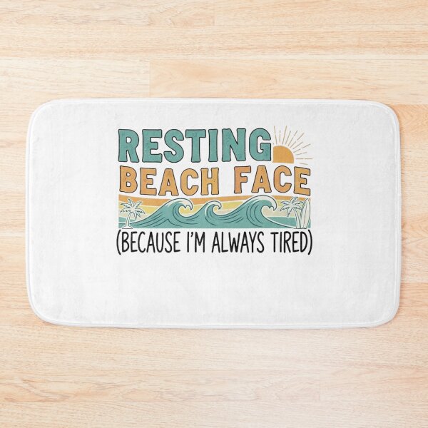 Item preview, Resting beach face designed and sold by FitEnvy.