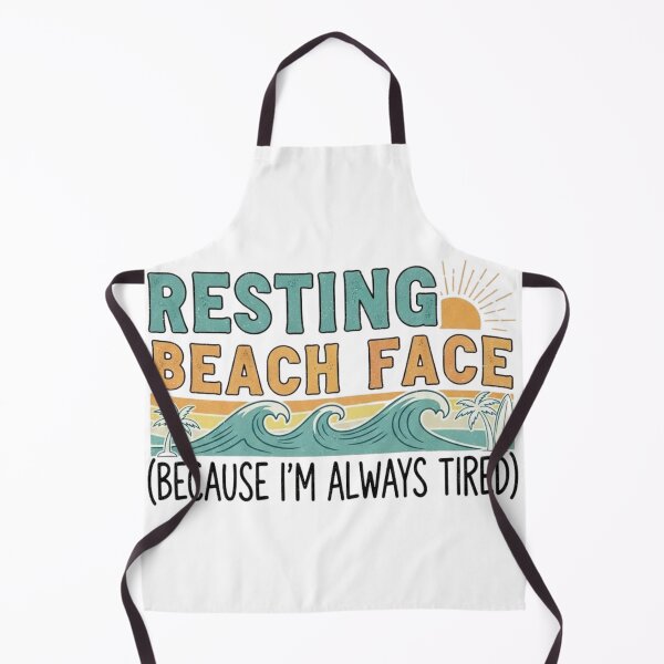 Item preview, Resting beach face designed and sold by FitEnvy.