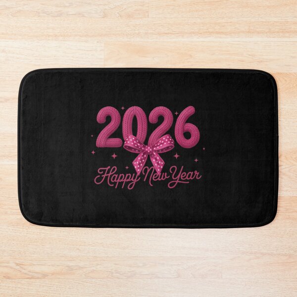 Item preview, 2026 Fuchsia Knit with Dotted Bow - Happy New Year designed and sold by Polarisofficial.