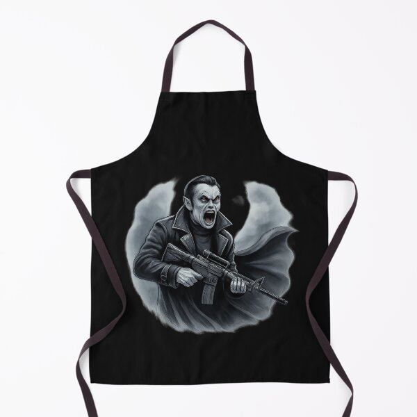Item preview, Tactical Vampire with Assault Rifle - Dark Gothic Action Art designed and sold by Gothic Fantasy.