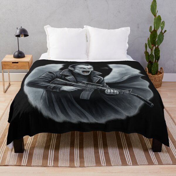 Item preview, Tactical Vampire with Assault Rifle - Dark Gothic Action Art designed and sold by Gothic Fantasy.