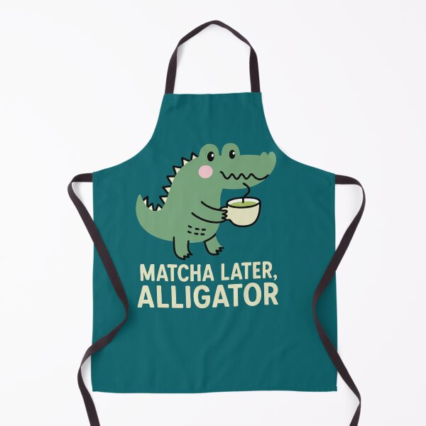 Item preview, Matcha later, alligator pun green tea designed and sold by CreareAT.