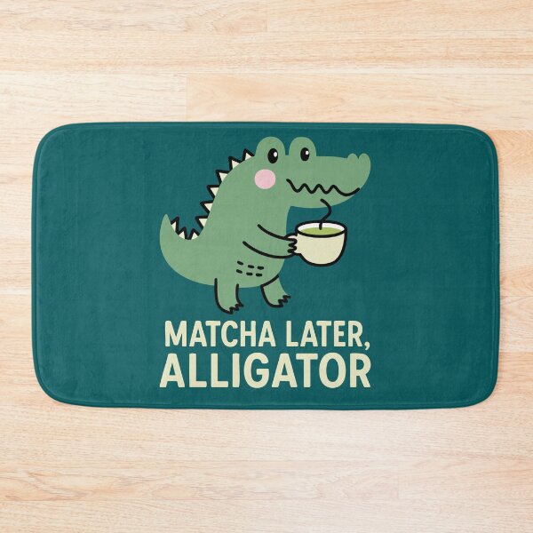 Item preview, Matcha later, alligator pun green tea designed and sold by CreareAT.