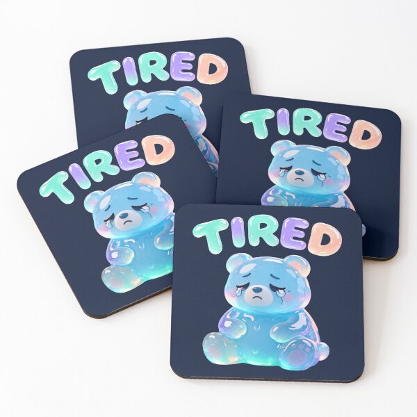 Item preview, Tired Gummy Bear – Cute Jelly Aesthetic Sad Bear Illustration designed and sold by FluffinCool.