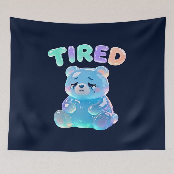 Item preview, Tired Gummy Bear – Cute Jelly Aesthetic Sad Bear Illustration designed and sold by FluffinCool.