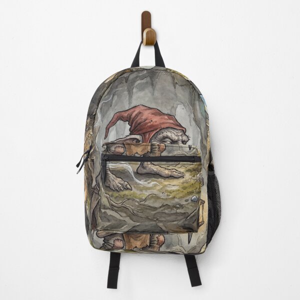 Item preview, Kobold Miner creature of folklore watercolor artwork illustration designed and sold by Vintage Designs +.