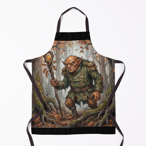 Item preview, Hobgoblin Autumnal General creature of folklore watercolor artwork illustration designed and sold by Vintage Designs +.