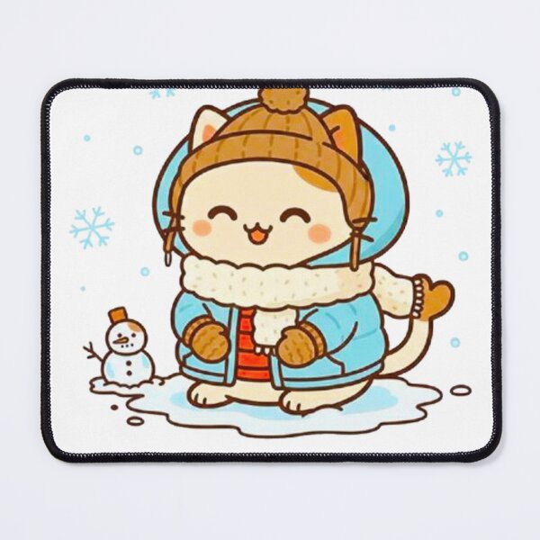 Item preview, Cute Mochi Paw Cozy Winter Mood Cat: Ready for Snow Day Hugs designed and sold by MT-Hub | Cute Aesthetic Art, Stickers & Phone Cases.