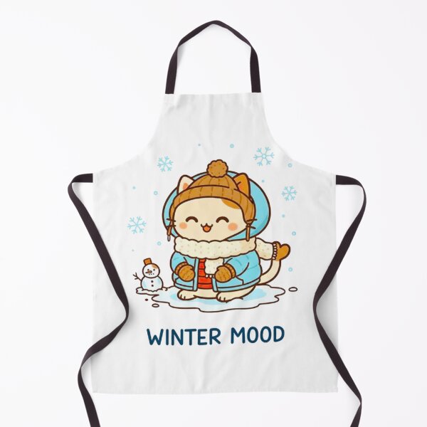 Item preview, Cute Mochi Paw Cozy Winter Mood Cat: Ready for Snow Day Hugs designed and sold by MT-Hub | Cute Aesthetic Art, Stickers & Phone Cases.