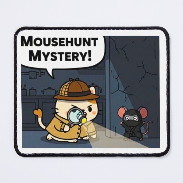Item preview, Cute Mochi Paw Mousehunt Mystery! Detective Cat vs. Ninja Mouse designed and sold by MT-Hub | Cute Aesthetic Art, Stickers & Phone Cases.